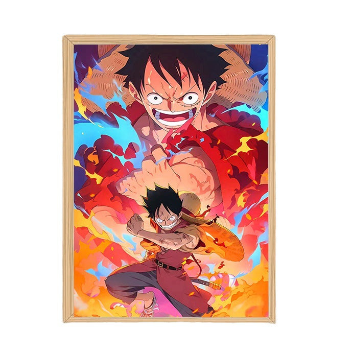 🌙 Veilleuse One Piece – Luffy & Zoro | Lampe de Chevet Déco Anime
